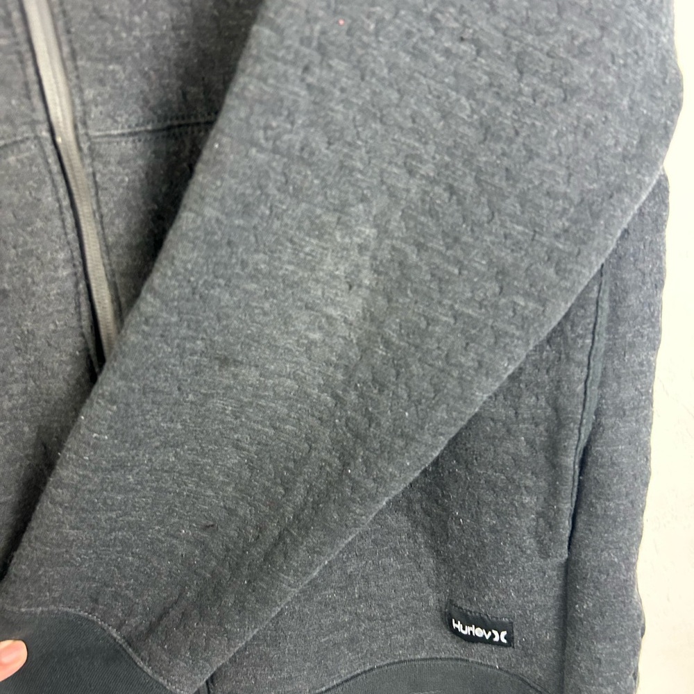 Hurley Mens Y2K Black Full Zip Hooded Jacket Size Medium - Picture 7 of 9